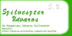 szilveszter udvaros business card